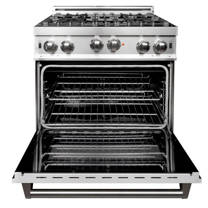 ZLINE 30" Professional All Gas Range with White Matte Door, RG-WM-30