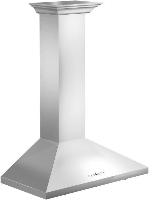 ZLINE 48" Convertible Wall Mount Range Hood in Stainless Steel with Crown Molding, KL2CRN-48