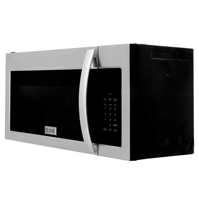 ZLINE 30" Over the Range Microwave in Stainless Steel with Modern Handle & 2 Charcoal Filters, MWO-OTRCF-30