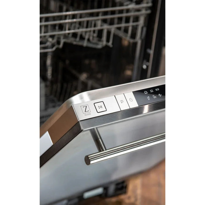 ZLINE 18" Euro Style Top Control Dishwasher in Stainless Steel with Modern Style Handle, DW-304-18