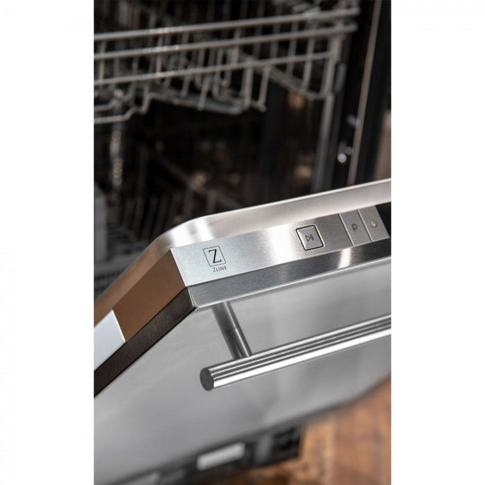 ZLINE 24" Classic Top Control Dishwasher in Stainless Steel with Modern Style Handle, DW-304-24