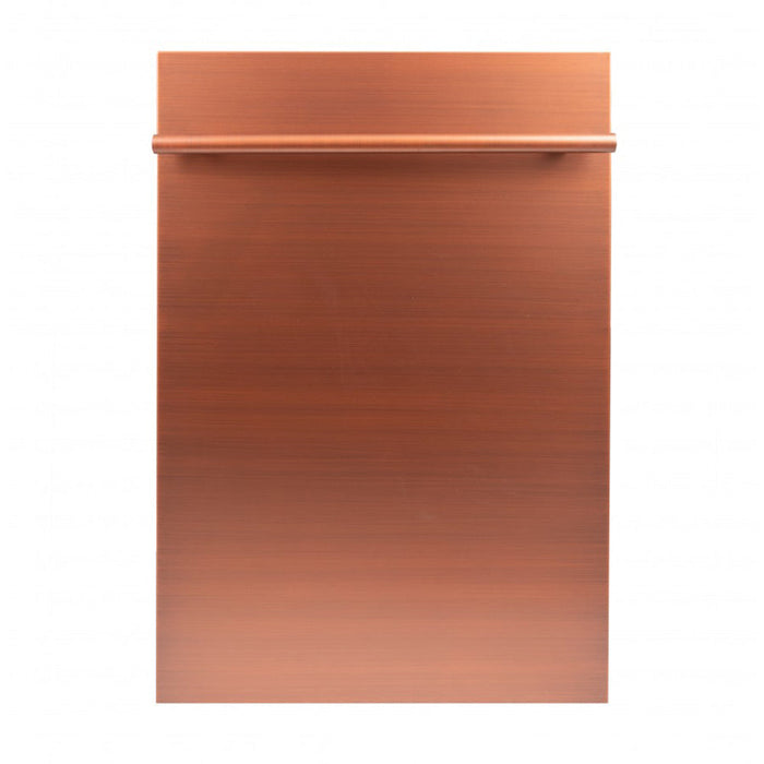 ZLINE 18" Classic Top Control Dishwasher in Copper with Modern Handles, DW-C-18