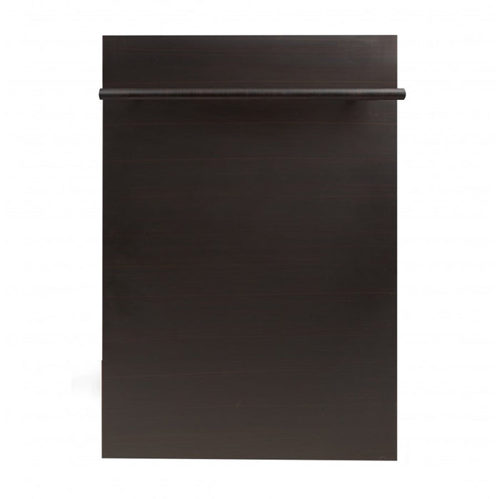 ZLINE 18" Classic Top Control Dishwasher in Oil-Rubbed Bronze with Modern Style Handle, DW-ORB-18