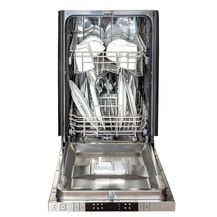 ZLINE 18" Euro Style Top Control Dishwasher in Stainless Steel with Modern Style Handle, DW-304-18