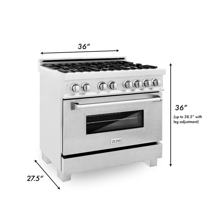 ZLINE 48" Dual Fuel Range with Griddle in DuraSnow® Stainless Steel, RAS-SN-GR-48