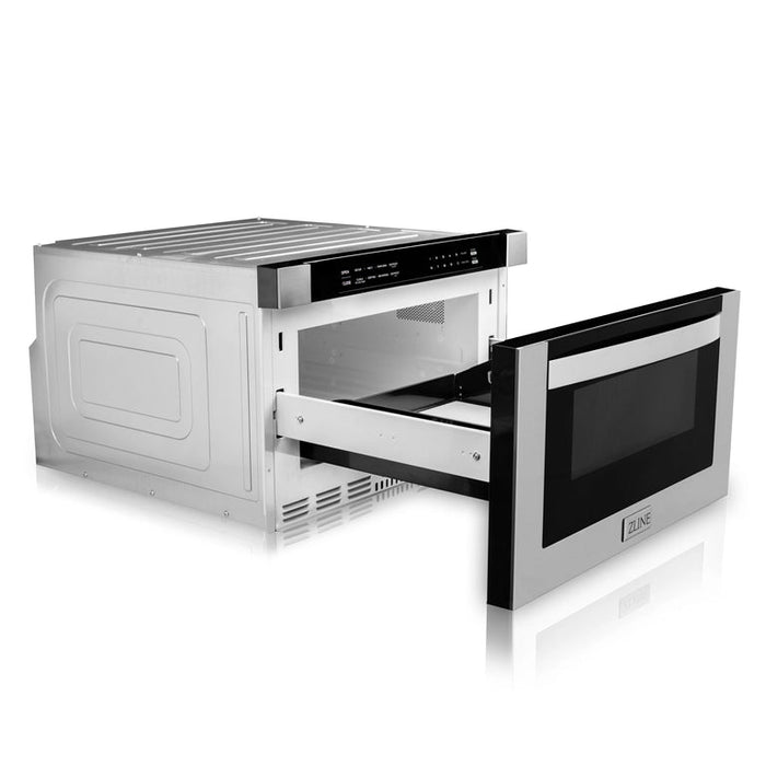 ZLINE Appliance Package - 48" Gas Range, Range Hood, Microwave Drawer and Dishwasher, 4KP-SGRRH48-MWDWV