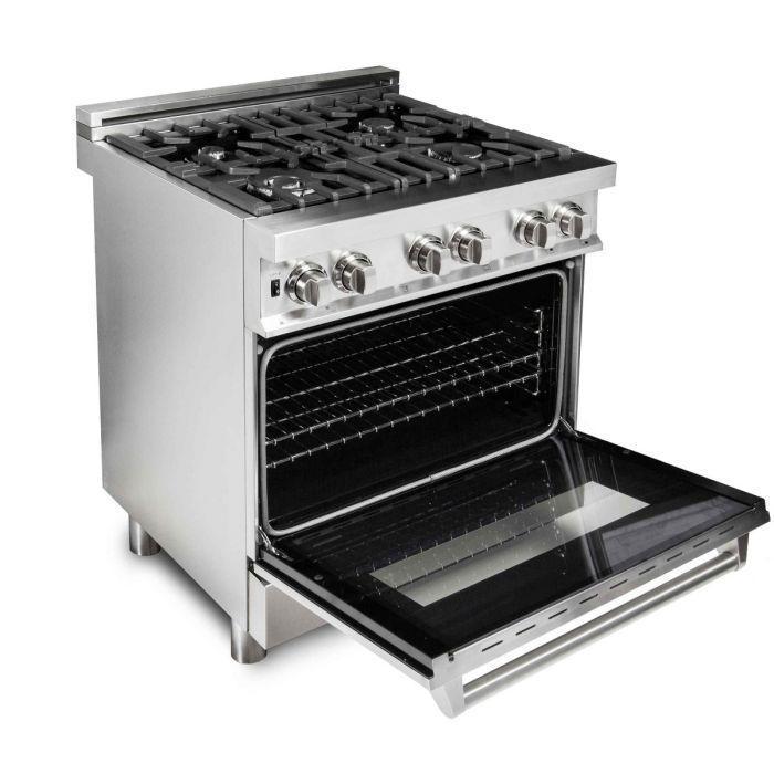 ZLINE 30" Professional Dual Fuel Range in Stainless Steel, RA30