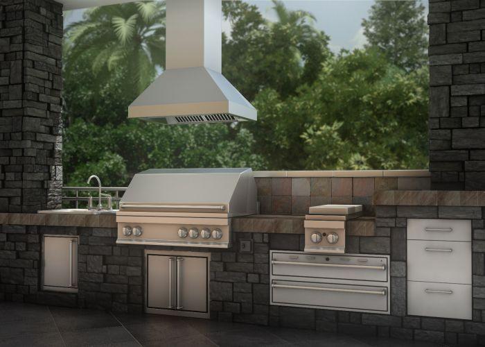 ZLINE 36" Ducted Wall Mount Range Hood in Outdoor Approved Stainless Steel, 597i-304-36