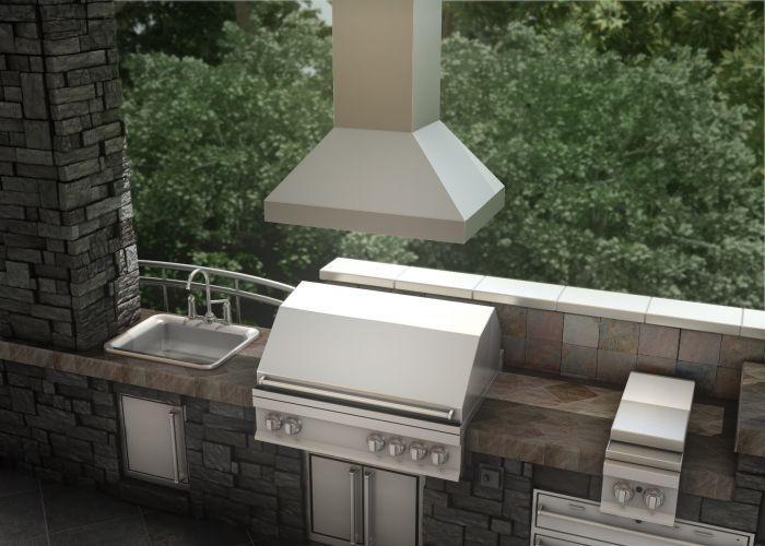 ZLINE 36" Ducted Wall Mount Range Hood in Outdoor Approved Stainless Steel, 597i-304-36