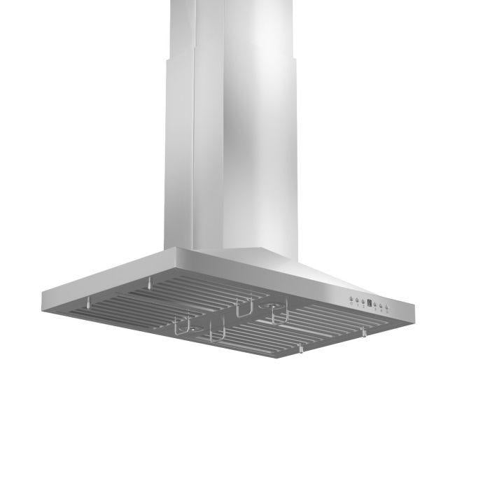 ZLINE 36" Convertible Vent Island Mount Range Hood in Stainless Steel, GL1i-36