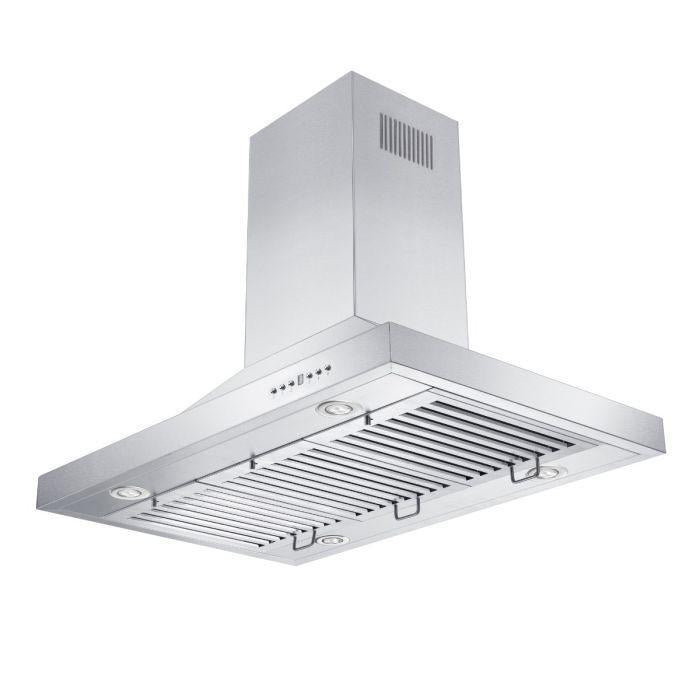 ZLINE 36" Convertible Vent Island Mount Range Hood in Stainless Steel, GL2i-36