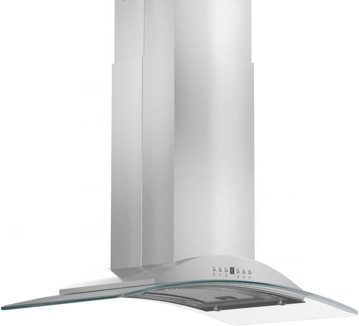 ZLINE 36" convertible Vent Island Mount Range Hood in Stainless Steel & Glass, GL9i-36