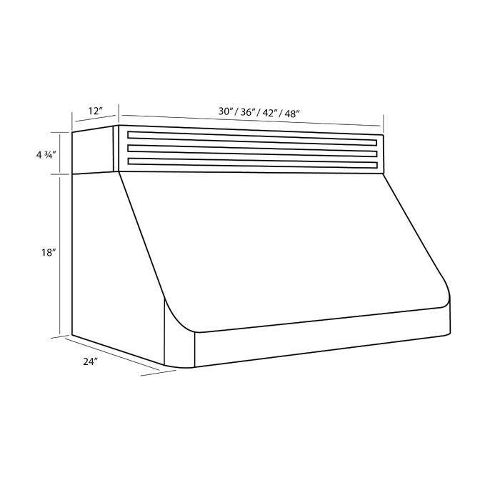 ZLINE 36" Recirculating Under Cabinet Range Hood in Stainless Steel, RK520-36