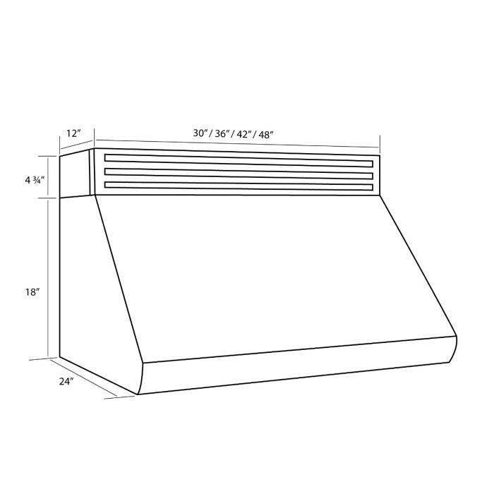 ZLINE 36 " Recirculating Under Cabinet Range Hood in Stainless Steel, RK527-36