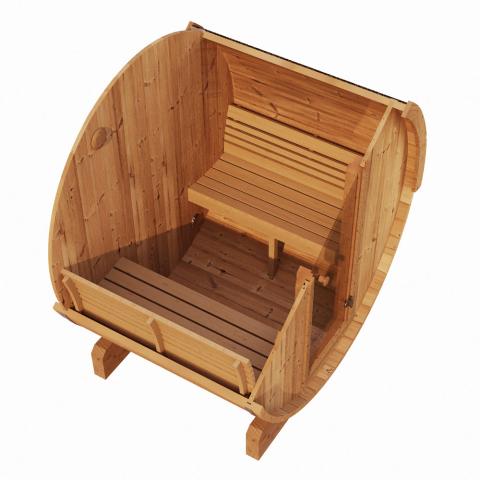 SaunaLife Model E6 Traditional 3 Person Outdoor Sauna Barrel, 646-SL-MODELE6