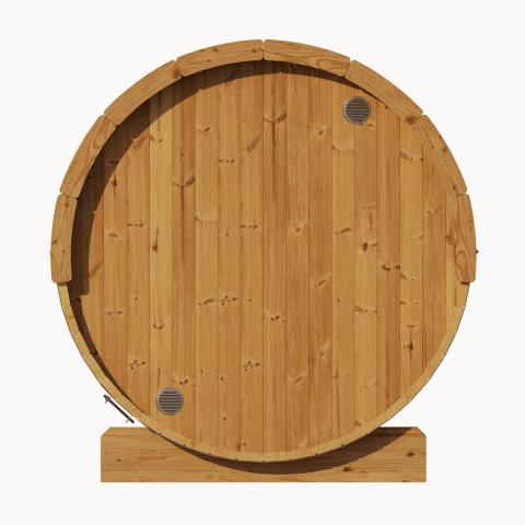 SaunaLife Model E6 Traditional 3 Person Outdoor Sauna Barrel, 646-SL-MODELE6