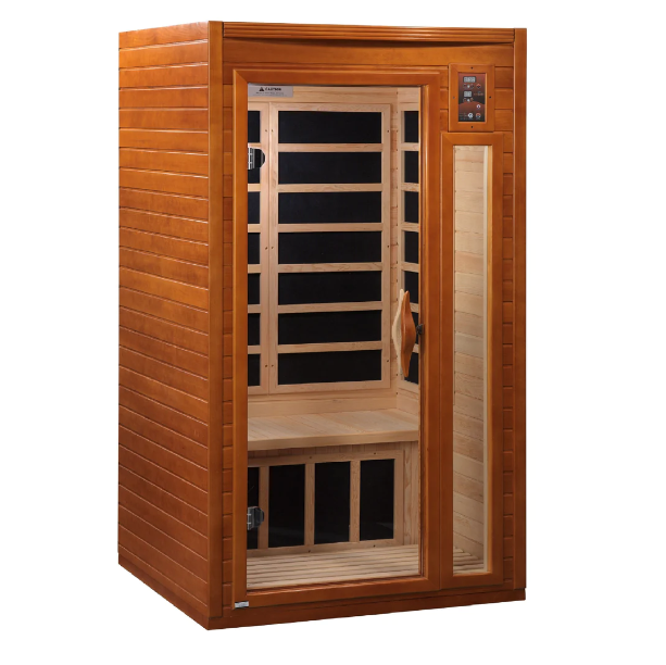 Dynamic Barcelona Elite 1-2 person Ultra Low EMF FAR Infrared Sauna - Canadian Hemlock