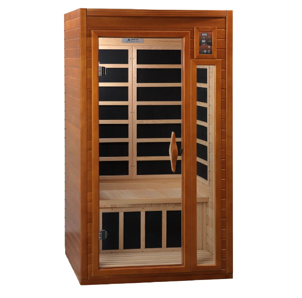 Dynamic Barcelona Elite 1-2 person Ultra Low EMF FAR Infrared Sauna - Canadian Hemlock