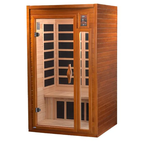 Dynamic Barcelona Elite 1-2 person Ultra Low EMF FAR Infrared Sauna - Canadian Hemlock