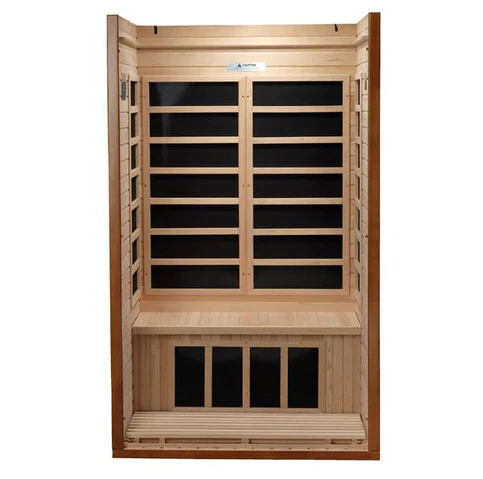 Dynamic Barcelona Elite 1-2 person Ultra Low EMF FAR Infrared Sauna - Canadian Hemlock