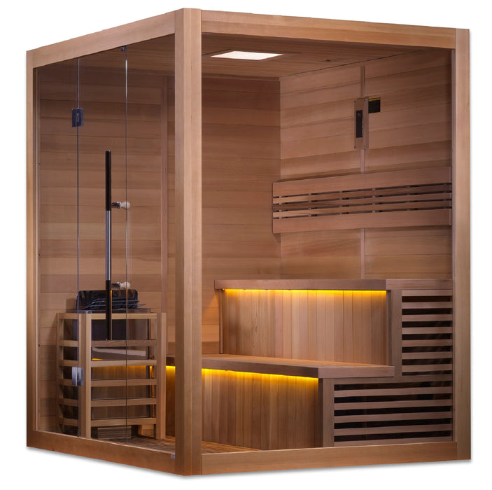 Golden Designs "Kuusamo Edition" 6 Person Traditional Steam Sauna - Canadian Red Cedar