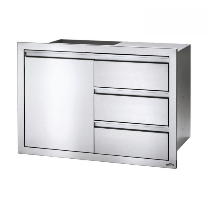 Napoleon 36" X 24" Stainless Steel Single Door and Triple/Double Drawer