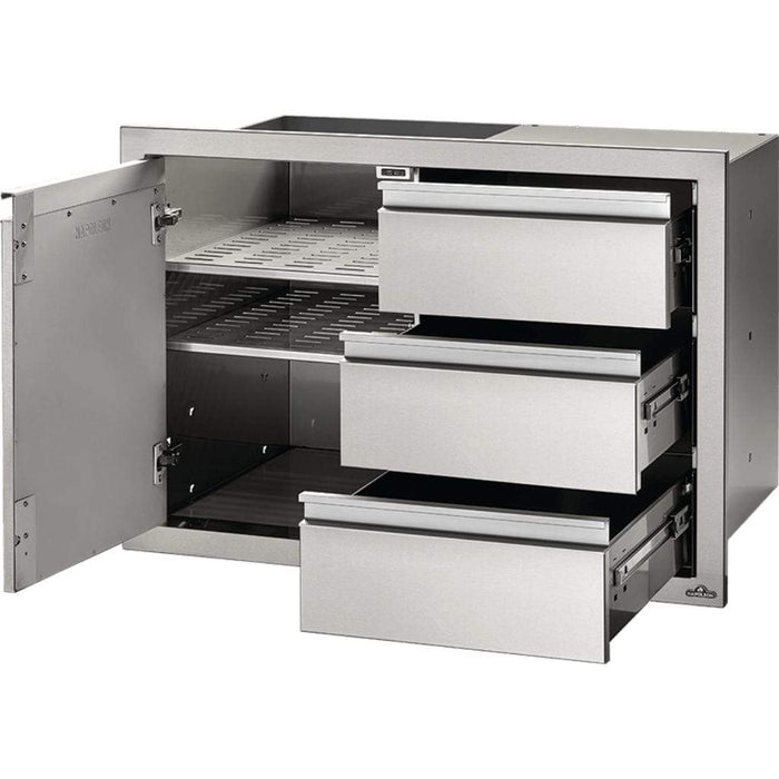 Napoleon 36" X 24" Stainless Steel Single Door and Triple/Double Drawer