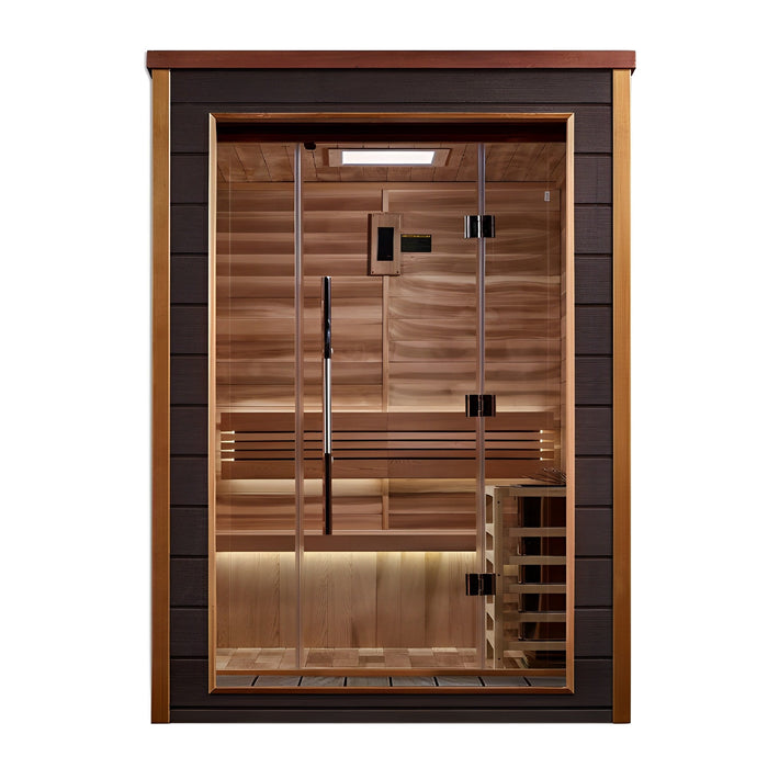 Golden Designs Narvik 2 Person Traditional Steam Sauna - Canadian Red Cedar