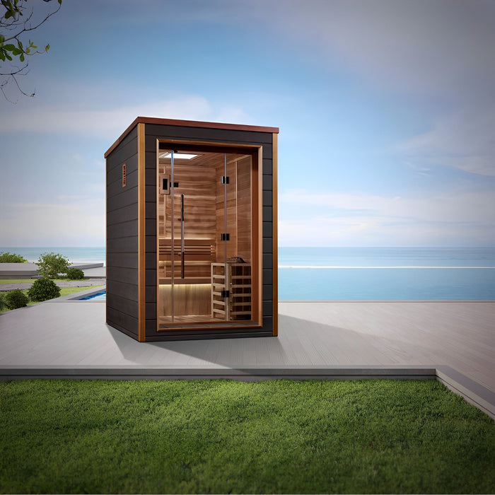 Golden Designs Narvik 2 Person Traditional Steam Sauna - Canadian Red Cedar