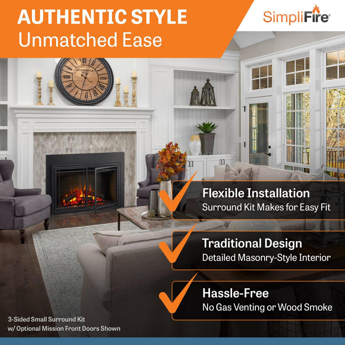 SimpliFire 25" Traditional Built-In Electric Fireplace Insert