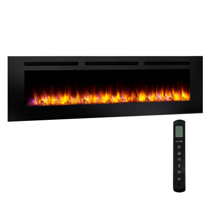 SimpliFire Allusion 60" Linear Electric Recessed Fireplace