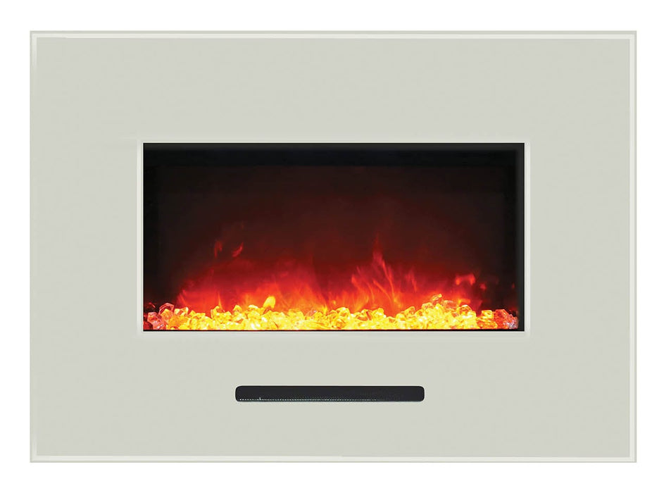 Amantii Wall Mount or Flush Mount 26" Electric Fireplace with Glass Surround