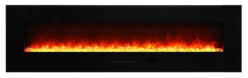 Amantii Wall Mount or Flush Mount 72" Electric Fireplace with Glass Surround