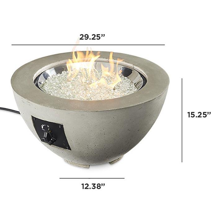 The Outdoor GreatRoom Company Cove Gas Fire Pit Bowl w/Battery Powered Spark ignition, Cast, Round,  29.25", CV-20