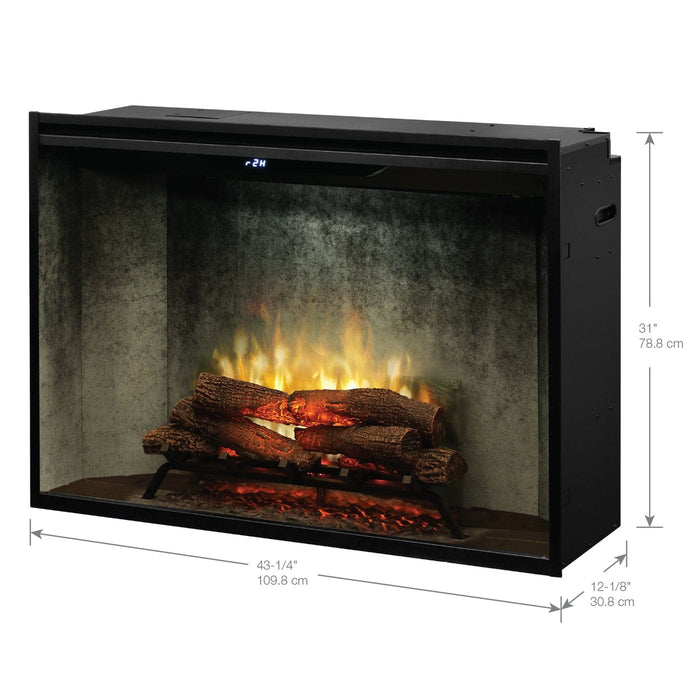 Dimplex Revillusion 42" Built-In Firebox - Weathered Concrete