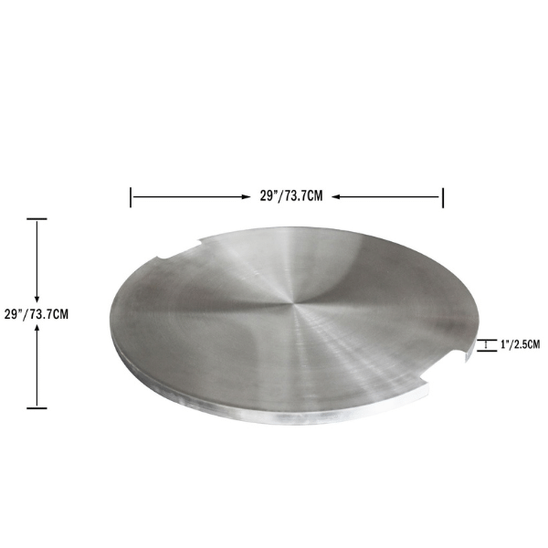 Fire Pit Cover Metal for Elementi Lunar Bowl - OFG101-SS