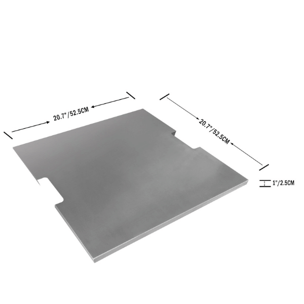 Elementi Square Metal Cover for Manhattan and Aurora Fire Table OFG103-SS