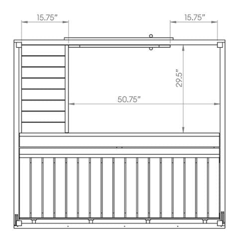 SaunaLife Model G2 Traditional 4 Person Outdoor Sauna, SL-MODELG2