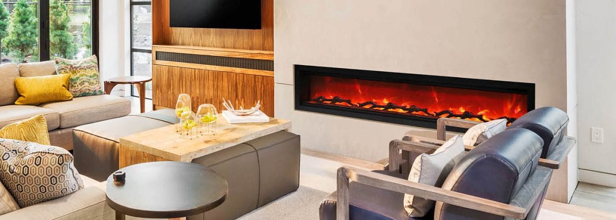 Remii Wall Mount 100" Electric Indoor/Outdoor Fireplace