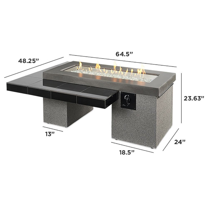 The Outdoor GreatRoom Company Uptown Linear Gas Fire Pit Table