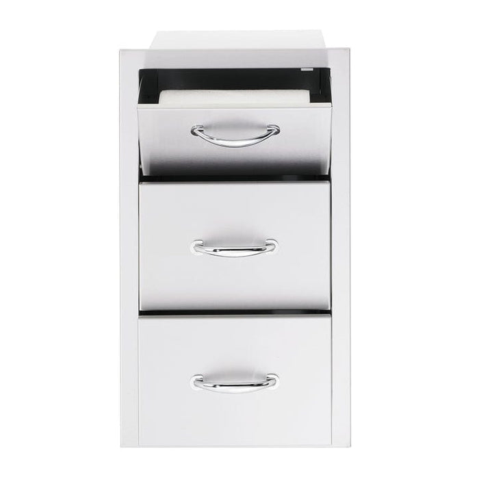Summerset 17" Vertical 2-Drawer & Paper Towel Holder Combo Stainless Steel