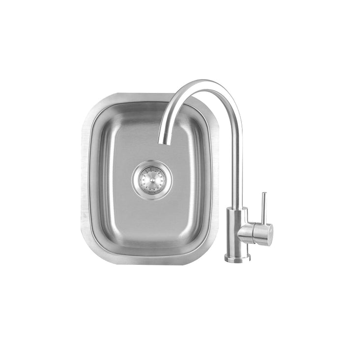 Summerset 19" Undermount Sink & 360º Hot/Cold Faucet Stainless Steel