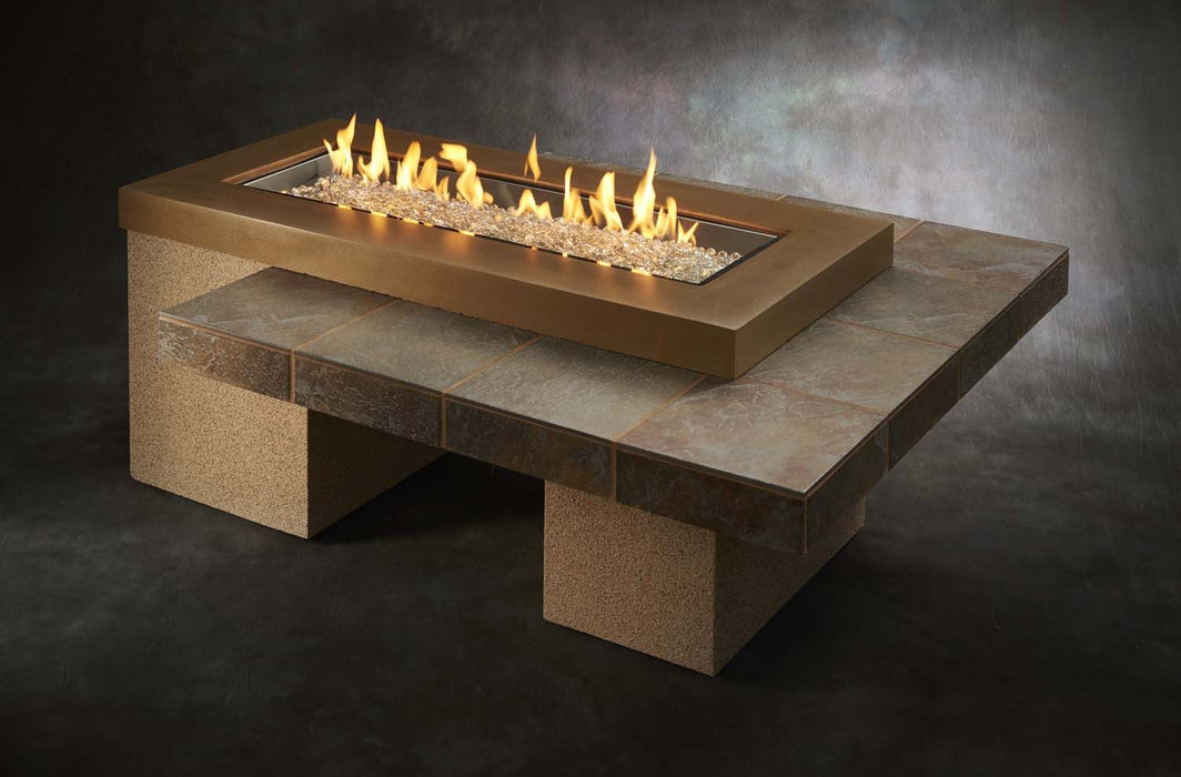 The Outdoor GreatRoom Company Uptown Linear Gas Fire Pit Table